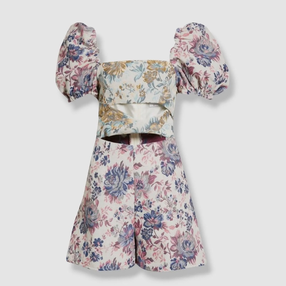 $695 Autumn Adeigbo Jaquard Liadan One-Piece Romper Size 8, brand new w/o tag